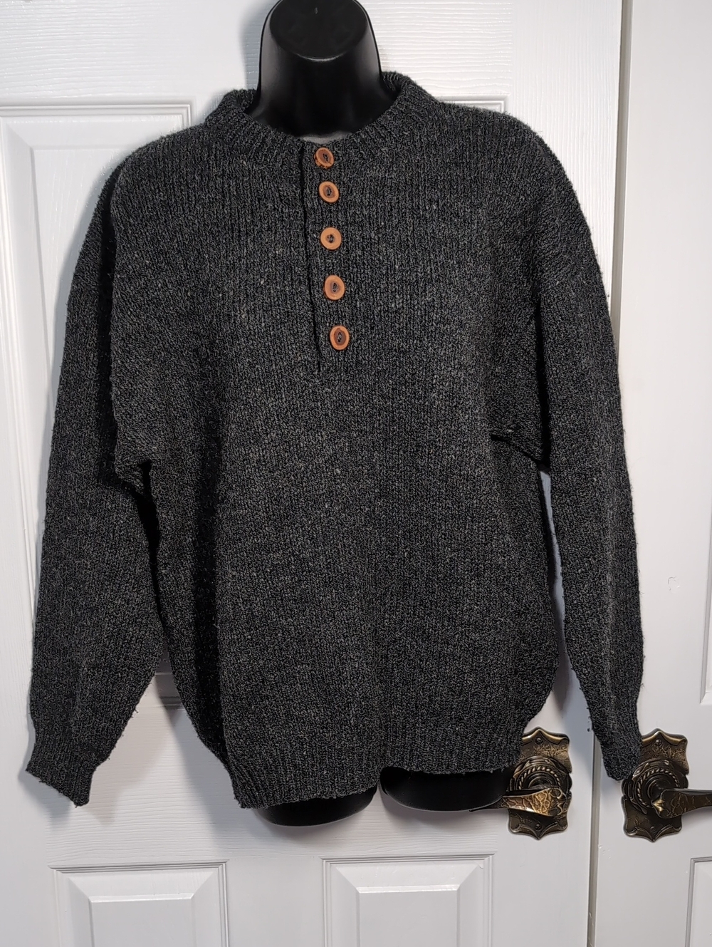Vintage Fiddlehead Fleece Wool Sweater Size L -XL